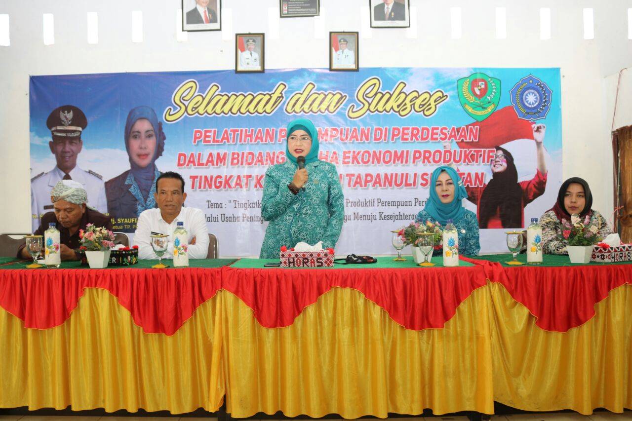 Ketua TP PKK Tapsel Motivasi Seluruh TP PKK Kecamatan dan Desa Se-Tapsel